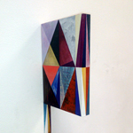 Homage to Sir Stanley Spencer, acrylic and nail varnish on gessoed panel, 3 x 16.5 x 8 cm